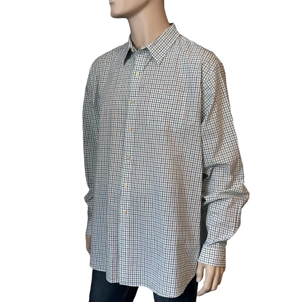 Brooks Brothers Shirt All Cotton Long Sleeve Button Down Windowpane Check - Picture 3 of 14